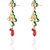Be You Lovely Kundan Meena Work Studded with Rhodium Plated Brass Earrings  Necklace Set for Women