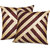 Oblique Design Brown N Beige Cushion Cover 30x30 Cms (Set of 2)