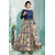 1 Stop Fashion Blue Shantoon Emroidered Anarkali Gown Semi- Stitched Suit