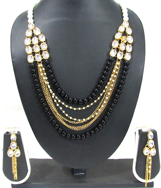 black pearl gold necklace