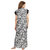 Be You Fashion Women Serena Satin Grey Printed Lace Nightgown