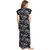 Be You Fashion Women Serena Satin Black Printed Lace Nightgown