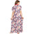 Be You Fashion Women Serena Satin Peach Printed Kaftan Nightgown