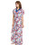 Be You Fashion Women Serena Satin Blue Printed Kaftan Nightgown
