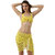 Fashionable And Classy Yellow Polka Dot Stylish 3-Piece Bikini Set With Incredible Wrap
