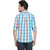 Denimlab Men's Checkered Casual White, Blue Shirt