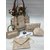 Brand New David Jones Designer Hand Bag Set Of 5 For Women Girls Beige
