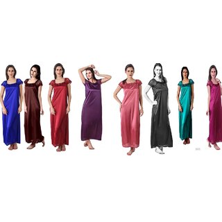 Buy Rame 10 Pc Bridal Causal Hot Women Satin Nighty Gown Night Wear For Ladies Medium Size Online Get 46 Off