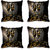 meSleep Happy New Year Cocktail Party Digitally Printed Cushion Cover (16X16) - Set of 4