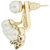 The Jewelbox Flower Eternity Rose Gold Plated Ear Cuff Jacket Pair Stud Earring for Women E1587KHDDGI