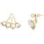 The Jewelbox Flower Eternity Rose Gold Plated Ear Cuff Jacket Pair Stud Earring for Women E1587KHDDGI