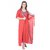 Claura Women's Satin Pack of 7 pc Night Dress in Red