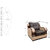 Fabbulls Zak Brown Cream Leatherette 3+1+1 Sofa Set