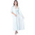 Claura Women's Satin Pack of 6 pc Night Dress in Sky blue Color
