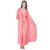 Claura Women's Satin Pack of 8 pc Night Dress in Peach Color