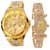 Rosra Gold Quartz Couple Watches