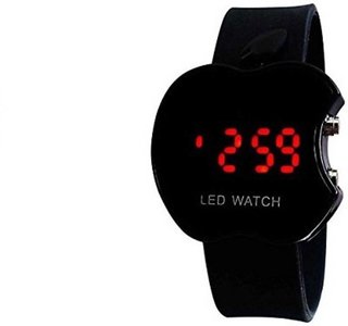 Apple Black LED Digital Wrist Watch For Boys