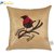 Sweet Bird Embroidery Beige Cushion Cover 1 Pc (40X40 Cms)