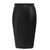 Black Plain Pencil Skirt for Women