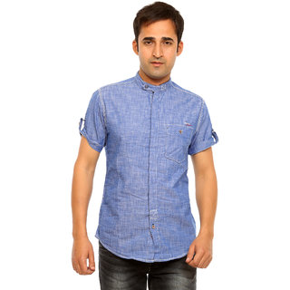 mens chinese collar casual shirts