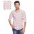 Mufti Red Spread Collar Full sleeves Casual Shirt For Men