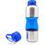 Tuelip Blue Polycarbonate Sports Water Bottle with Flip Top Lid and Built in Straw - 750 Ml