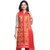 Chhabra 555 Orange Resham Embroidery Unstitched Cotton Dress Material with Dupatta