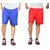 Light blue and red combo sports shorts
