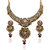 Kriaa by JewelMaze Gold Plated Multicolor Alloy Necklace Set For Women