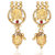 Spargz Antique Gold Plating Kempu Stone Choker Laxmi Coin Necklace Set For Women AINS 160