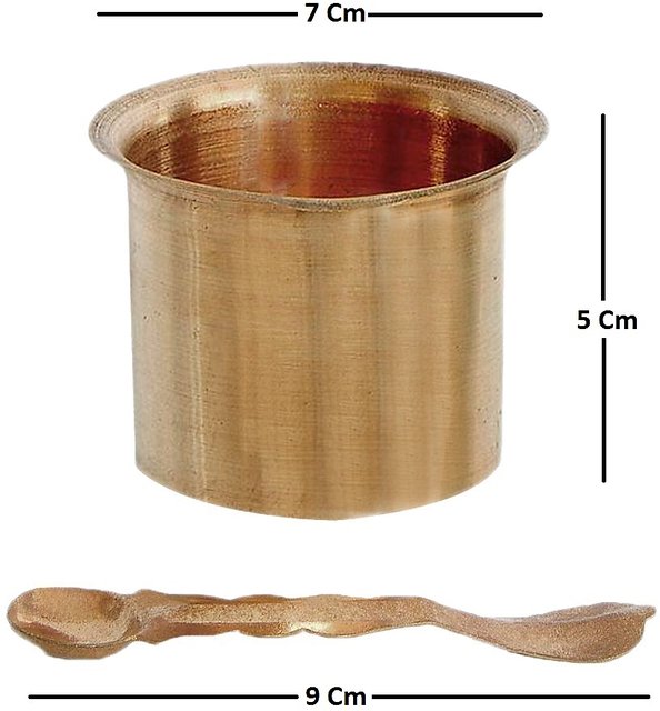 Buy Copper Panch Patra with Spoon / Panch Patra with Achmani / Panchpatra /  Tamba Panch Patra / Achaman Cup/ Aachmani Panchp Online @ ₹250 from  ShopClues