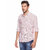 Mufti Red Spread Collar Full sleeves Casual Shirt For Men