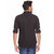 Mufti Black Spread Collar Full sleeves Casual Shirt For Men