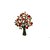 GirlZ! Sparkling Multicolored Crystal Rhinestone Christmas Tree Brooch Pin Xmas Badge