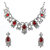 Kriaa By Jewelmaze Zinc Alloy Silver Plated Red And White Austrian Stone K 