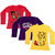 Indistar Girls Cotton Full Sleeve Printed T-Shirt (Pack of 3)_Red::Purple::Yellow_Size-6-7 Years