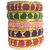 Kuhuk Multi Color Silk Thread Plastic Bangles Set TBC5035