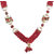 Decoration Craft Red & White Fabric Garland (25 cm x 2.5 cm +Ribbon)