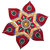 Decoration Craft Acrylic Rangoli (23 Cm, Red  Green)