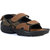 Shoegaro Tan Synthetic TPR Velcro Sandals For Men
