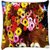 Snoogg  colorful flowers background Digitally Printed Cushion Cover Pillow 16 x 16 Inch