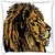 Snoogg  sketch of a big male african lion vector illustration  Digitally Printed Cushion Cover Pillow 16 x 16 Inch