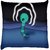 Snoogg worm wave energy 2566  Digitally Printed Cushion Cover Pillow 16 x 16 Inch