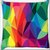 Snoogg Super colour pattern Digitally Printed Cushion Cover Pillow 16 x 16 Inch