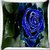 Snoogg Blue Rose Digitally Printed Cushion Cover Pillow 16 x 16 Inch