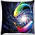 Snoogg Colorful Fish Digitally Printed Cushion Cover Pillow 16 x 16 Inch
