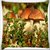 Snoogg Mushroom In Garden Digitally Printed Cushion Cover Pillow 20 x 20 Inch