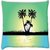 Snoogg  abstract tropical background Digitally Printed Cushion Cover Pillow 16 x 16 Inch