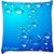 Snoogg  abstract water drops background and space for your text Digitally Printed Cushion Cover Pillow 16 x 16 Inch