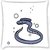 Snoogg  eel fish vector cartoon illustration Digitally Printed Cushion Cover Pillow 16 x 16 Inch